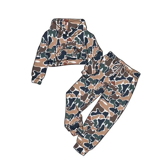 Green Camo Baby Boy Long Sleeve Hoodie Outfit Preorder