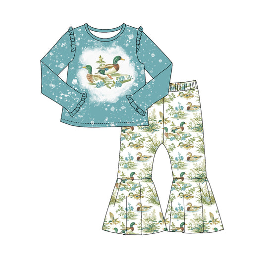 Baby Girl Mallard Duck Floral Matching Outfit Preorder