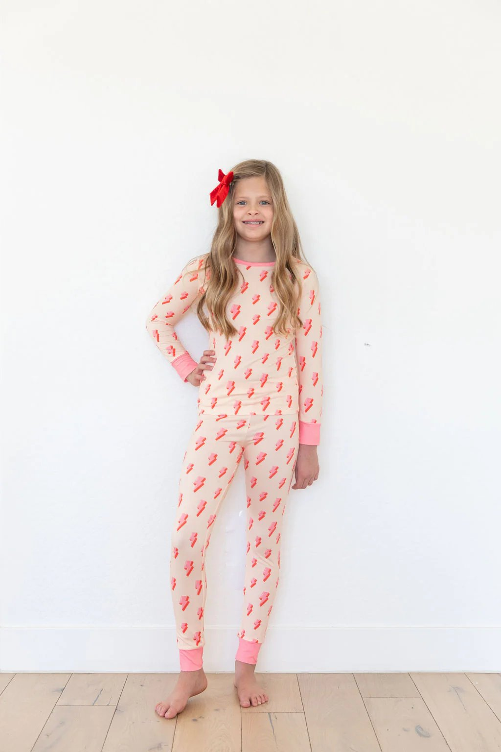 Toddle baby girls pink flash long sleeve top matching pants outfit preorder