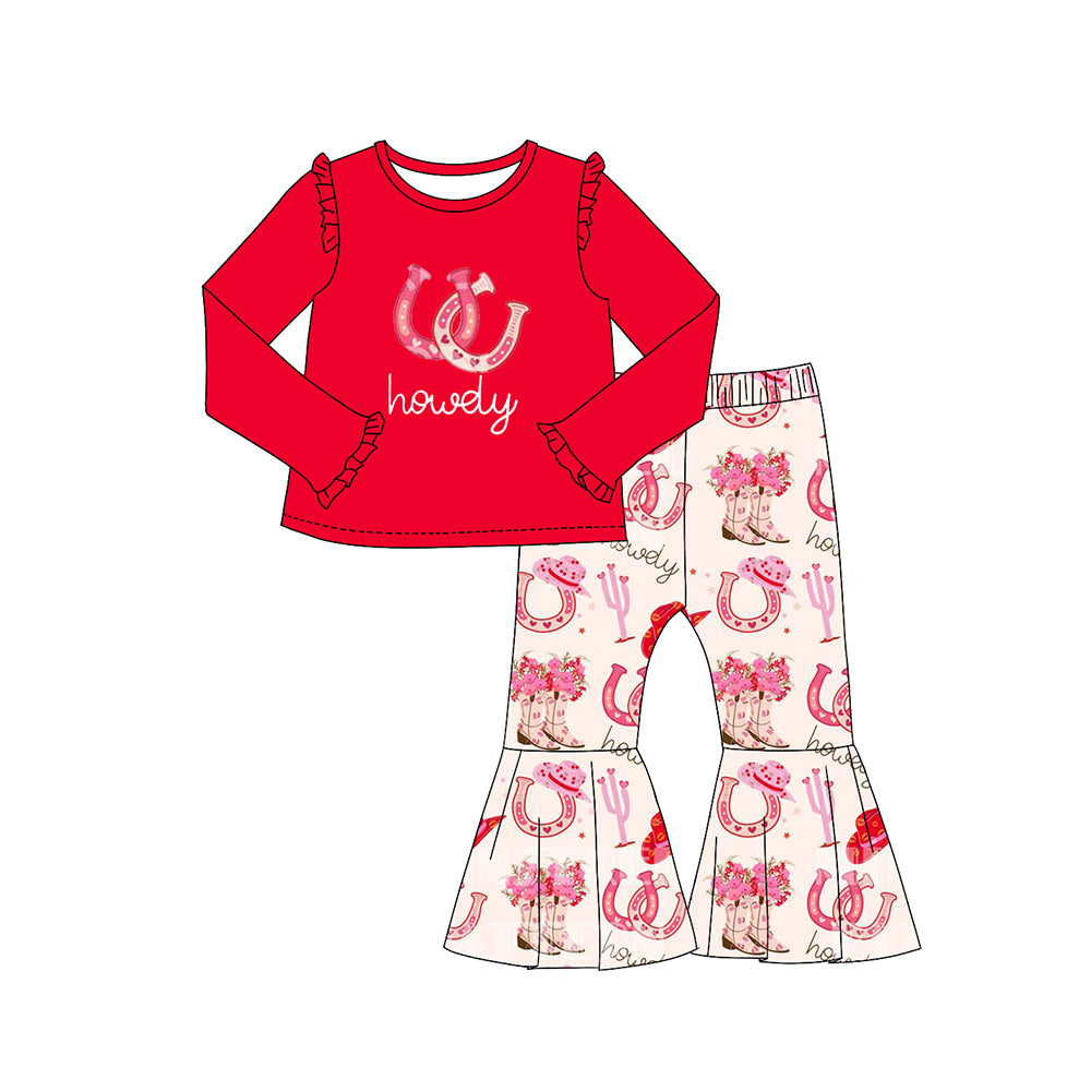 Western cowgirl Valentines day top matching pants outfit preorder