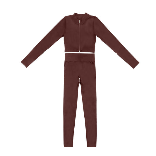 baby girls brown two pieces active wear athletic sports clothes preorder