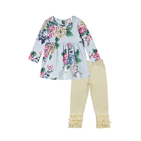 baby girl long sleeve floral top matching leggings outfit preorder