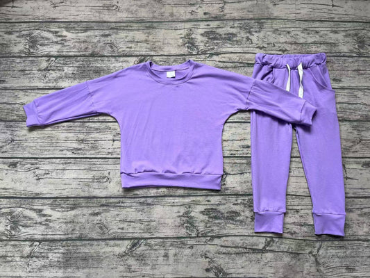 baby girl lavender long sleeve cotton clothes preorder