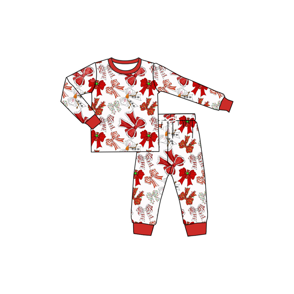 Christmas bow design fall winter outfit preorder