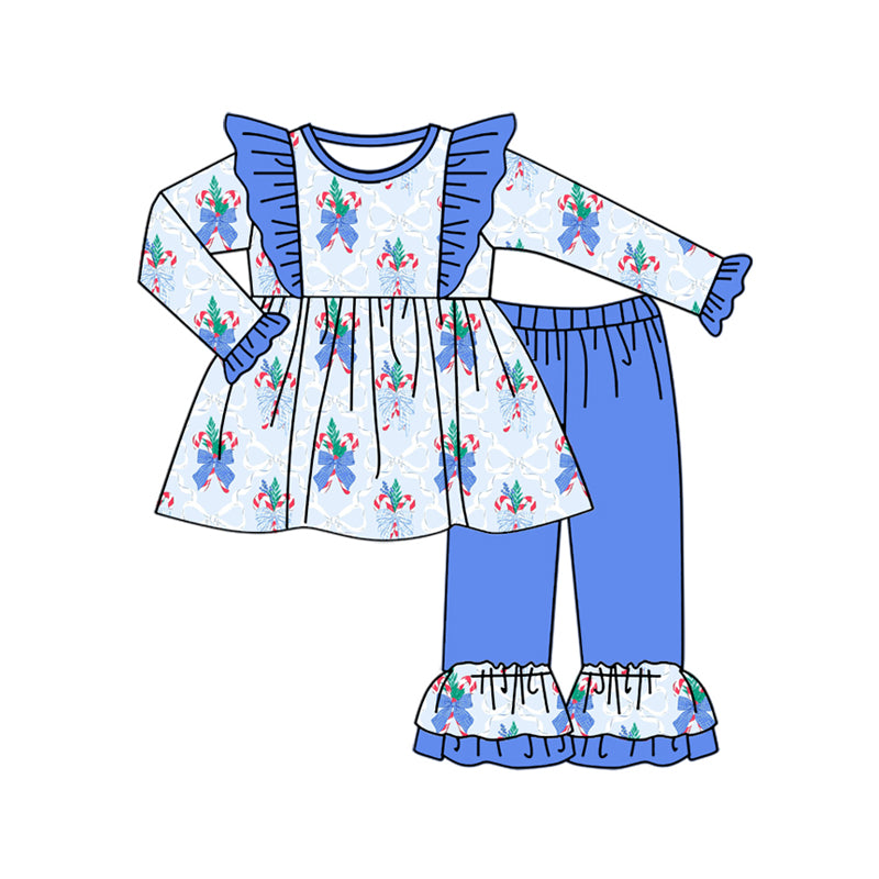 Christmas candy cane tunic top matching pants clothes preorder