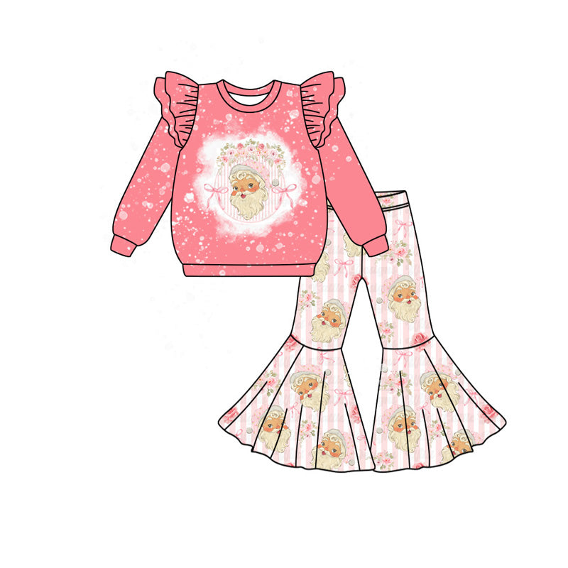 Toddle girls Christmas SANTA top matching pants outfit preorder