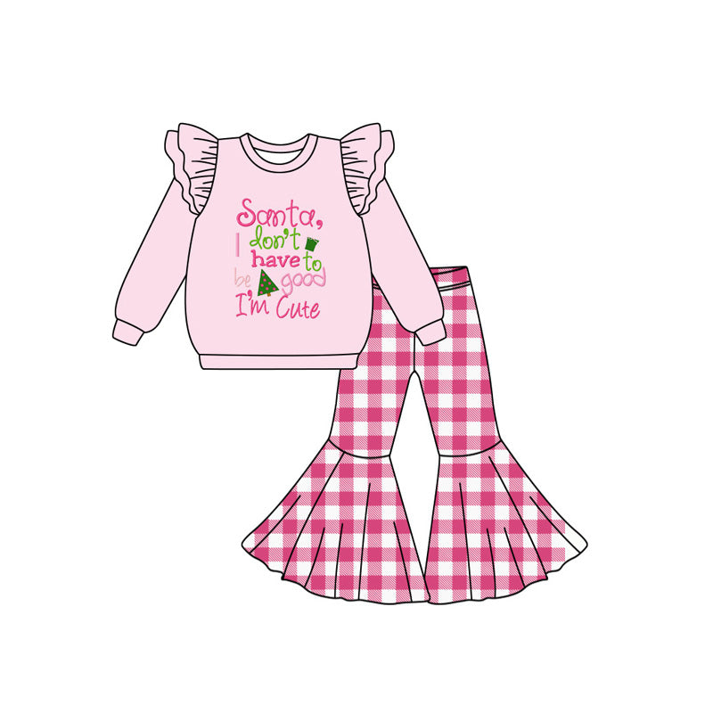 Toddle girls Christmas I LOVE SANTA outfit preorder