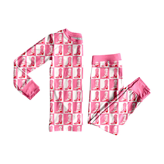 Cowgirl western boots long sleeve pajama set outfit preorder