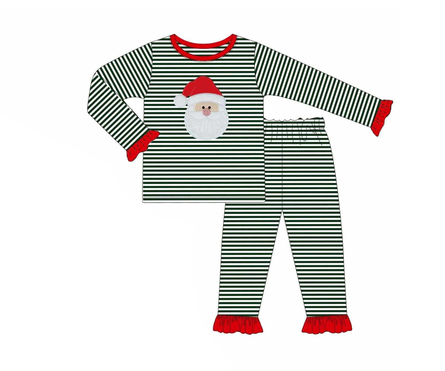 Christmas Santa Claus girls long sleeve outfit preorder