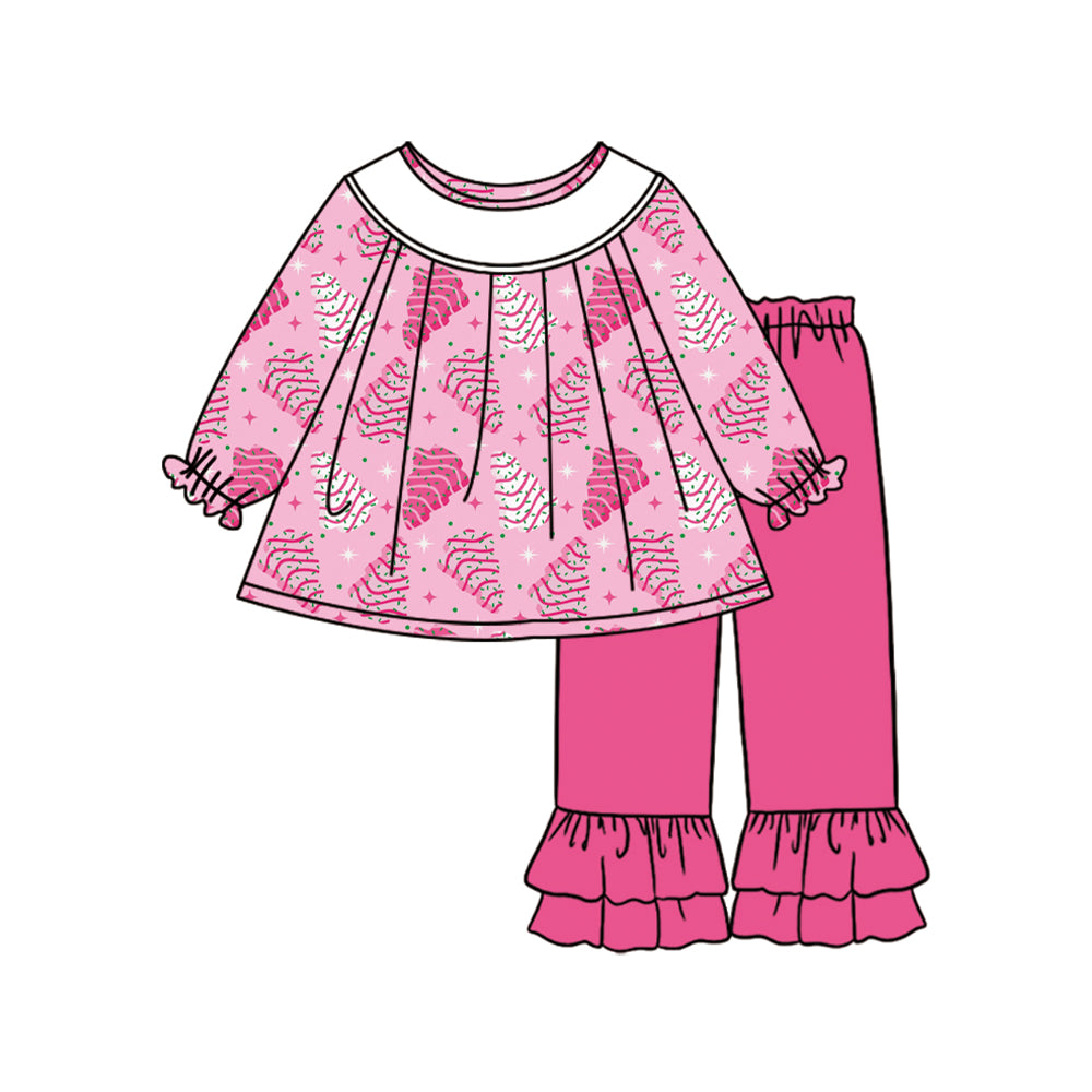 Toddle girls Christmas tree tunic top matching pants fall winter clothes preorder