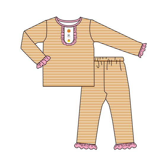 Halloween ghost design kids long sleeve matching outfit preorder
