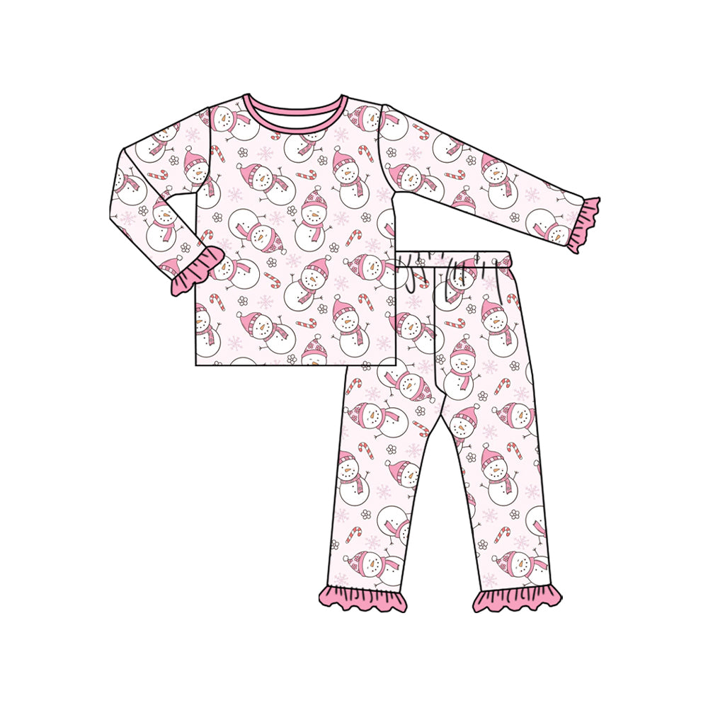Kids girls Christmas snowman matching outfit preorder