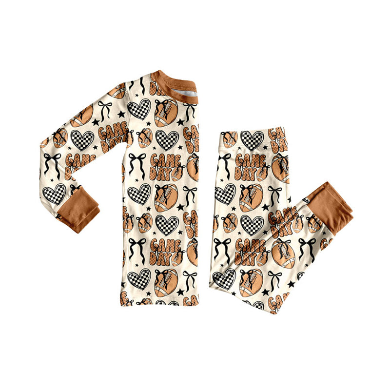Kids boys game day football matching pajama set preorder