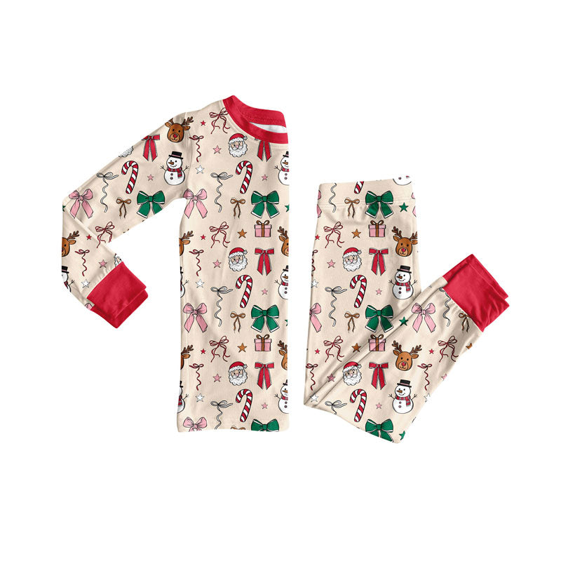 Christmas snowman design kids matching pajama set preorder