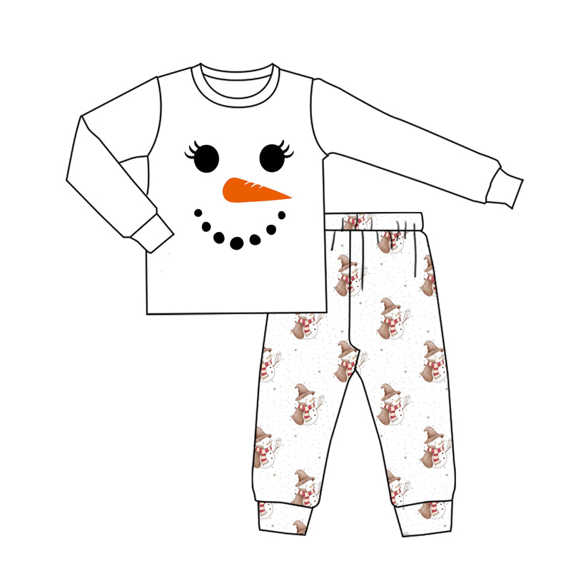 Adult women Christmas snowman long sleeve pajama set preorder