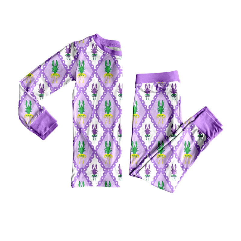 Mardi Gras kids long sleeve  outfit  preorder
