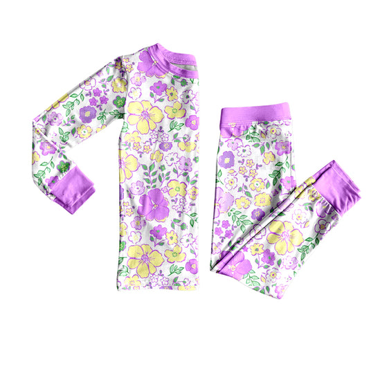 Flowers design kids long sleeve  outfit  preorder