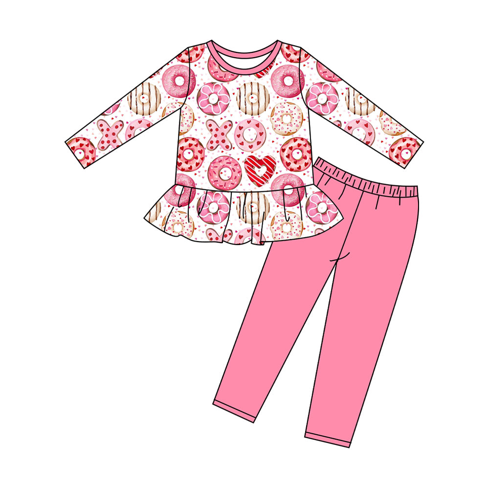 Valentines xoxo girls long sleeve spring outfit  preorder