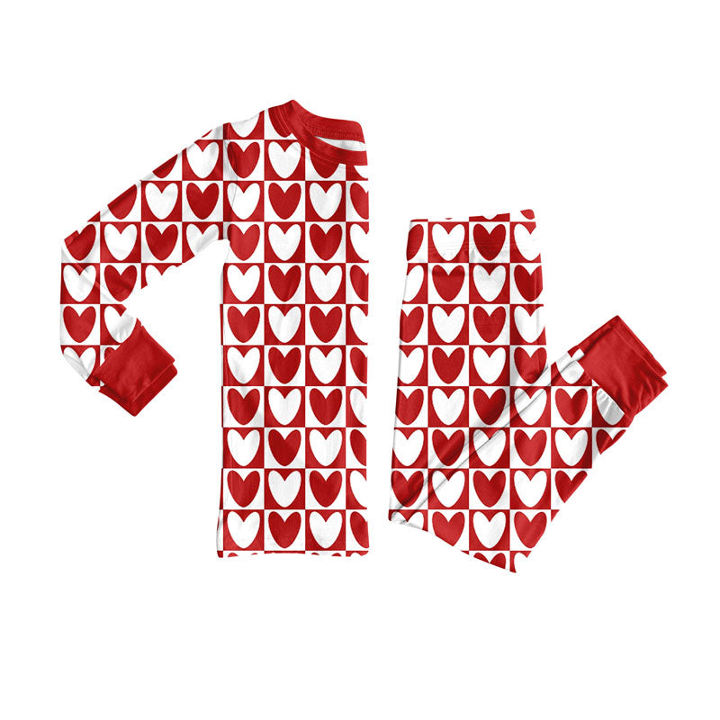 Valentines day heart girls long sleeve outfit preorder
