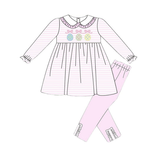 Girls easter egg bow top matching pants outfit preorder