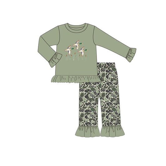 Duck long sleeve top matching pants baby boy outfit preorder