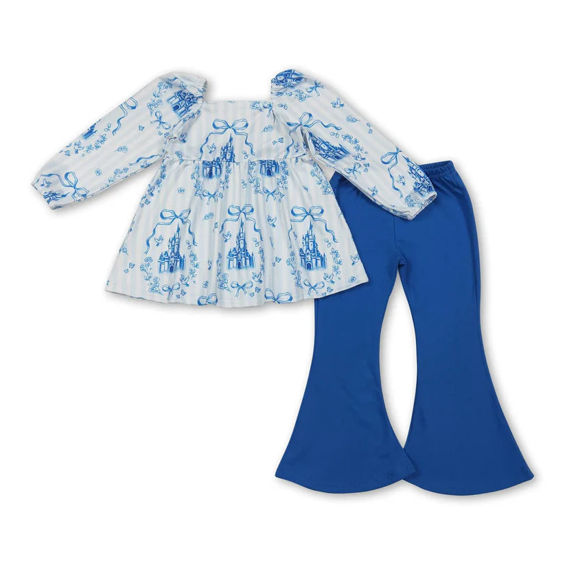Blue castle girls summer active yoga dress
