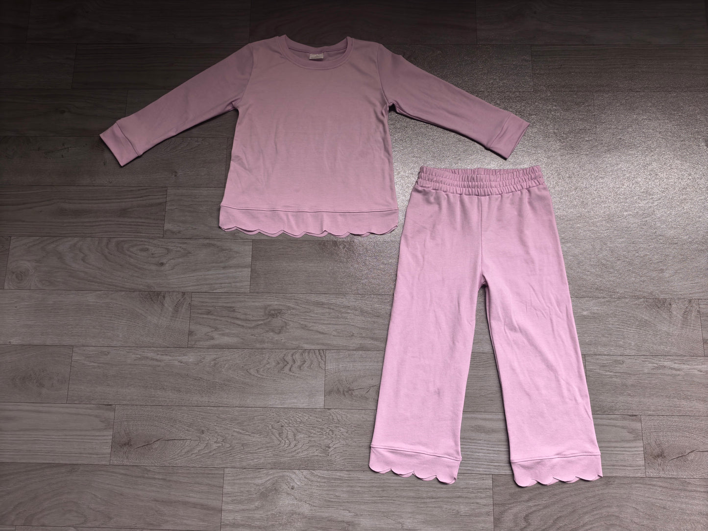 Girls long sleeve lavender color matching outfit preorder