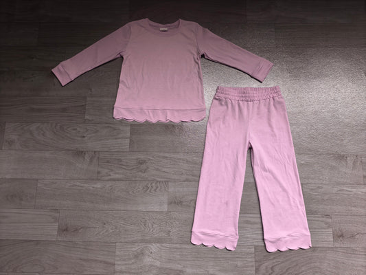 Girls long sleeve lavender color matching outfit preorder