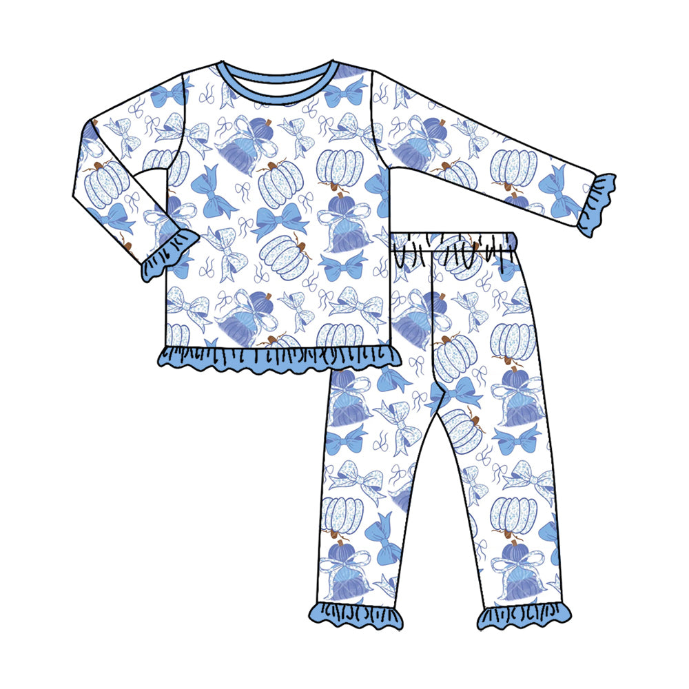Pumpkins long sleeve top matching pants girls fall outfit preorder
