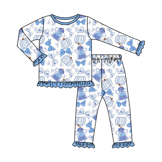 Pumpkins long sleeve top matching pants girls fall outfit preorder