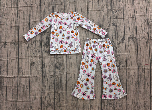 Halloween ghost  long sleeve top matching pants girls outfit preorder