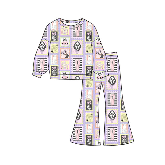 Halloween ghost  long sleeve top matching pants girls outfit preorder