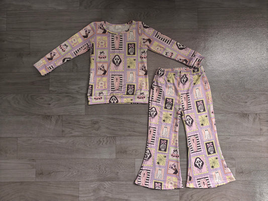 Halloween ghost  long sleeve top matching pants girls outfit preorder