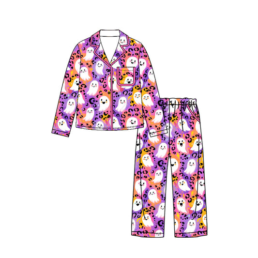 Adult women Halloween ghost design long sleeve pajama set preorder