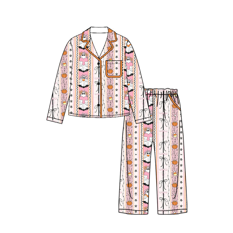 Adult women Halloween ghost design long sleeve pajama set preorder