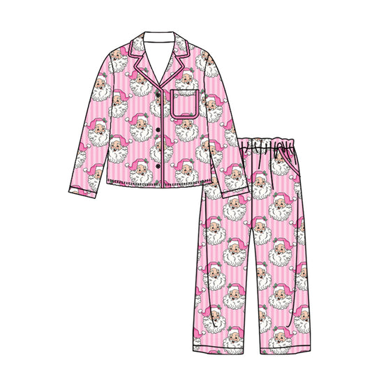 Adult women Christmas santa design long sleeve pajama set preorder
