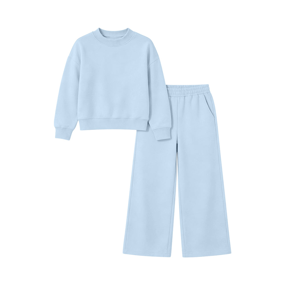 Blue color long sleeve top matching pants girls outfit preorder