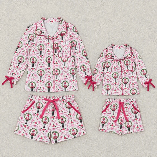 Mommy and Me Christmas soldiers design Long Sleeve pajama set