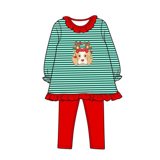 Girls long sleeve Christmas top matching pants fall outfit preorder