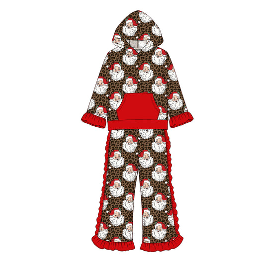 Girls long sleeve Christmas santa claus top matching pants fall outfit preorder