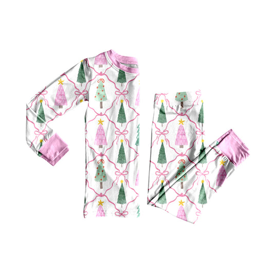 Girls long sleeve Christmas tree top matching pants fall outfit preorder