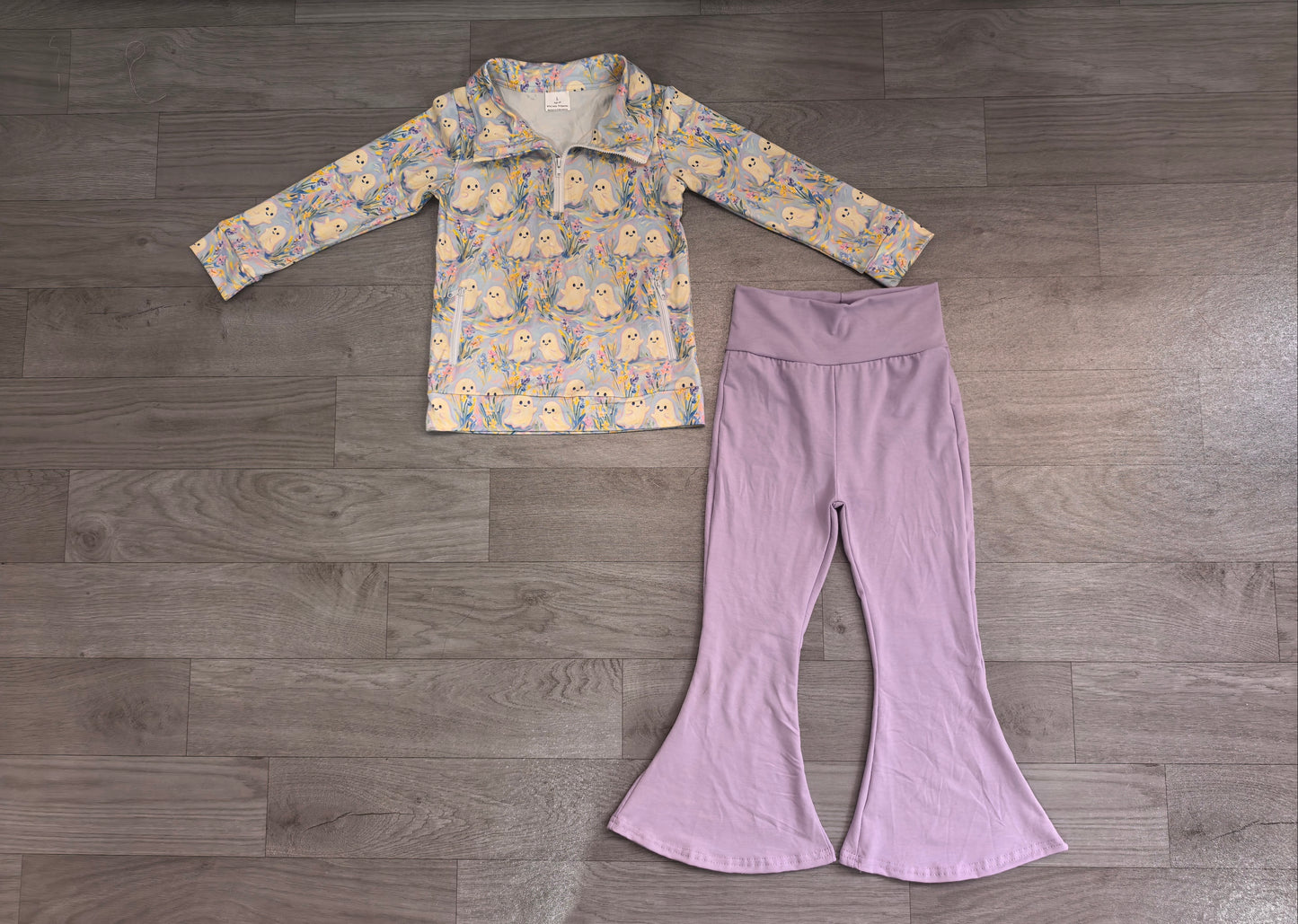 Girls long sleeve Halloween ghost pullover top matching pants fall outfit preorder