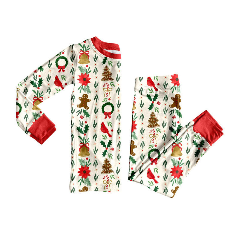 Long sleeve Christmas gingerbread top matching pants girl wholesale factory price outfit preorder