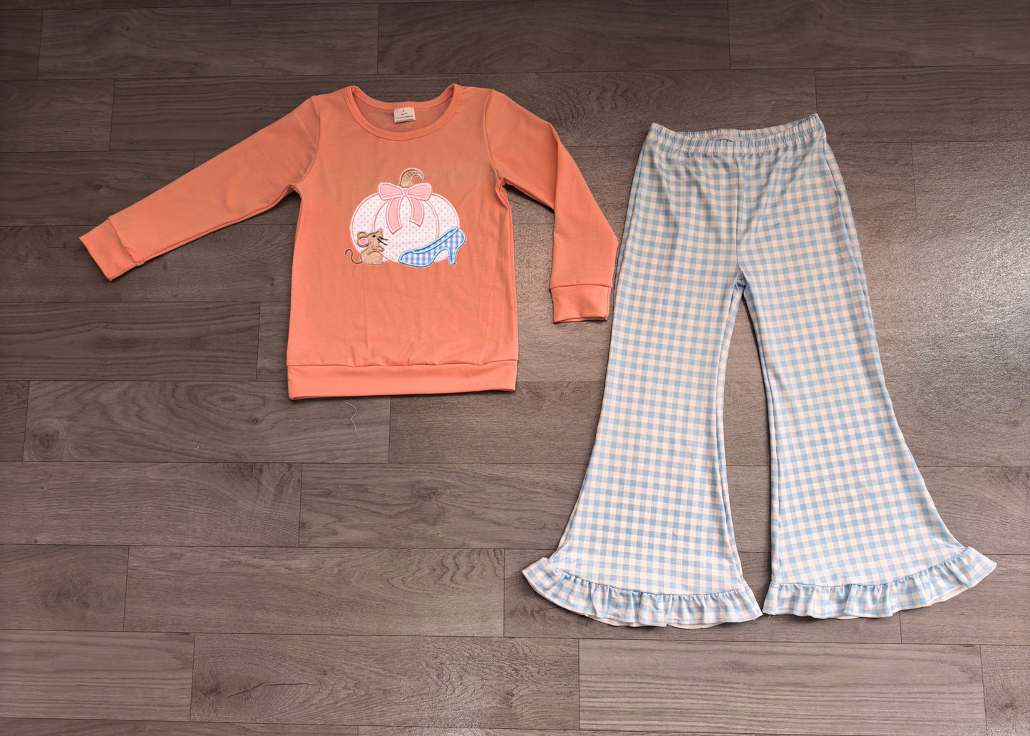 Long sleeve fall  pumpkins top matching pants girls wholesale factory price outfit preorder