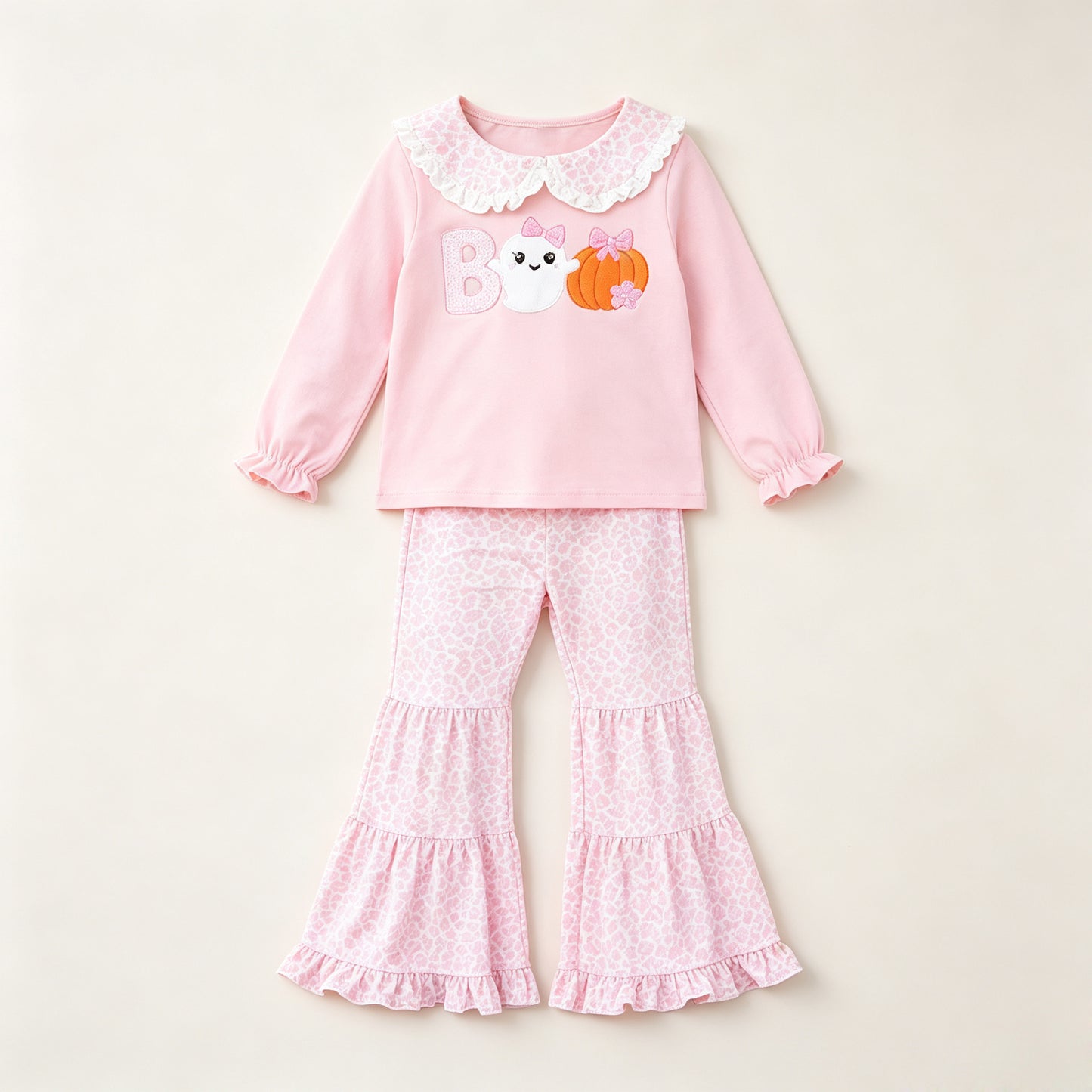 Long sleeve Halloween ghost top matching pants girl wholesale factory price outfit preorder