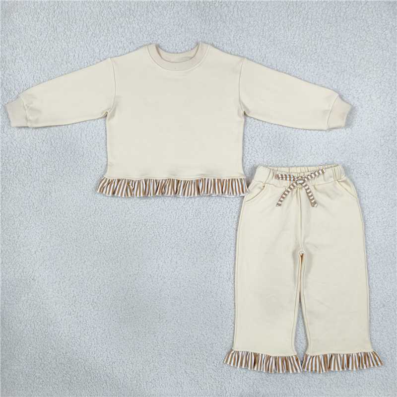 Long sleeve red sweatshirt material top matching pants girls wholesale factory price outfit