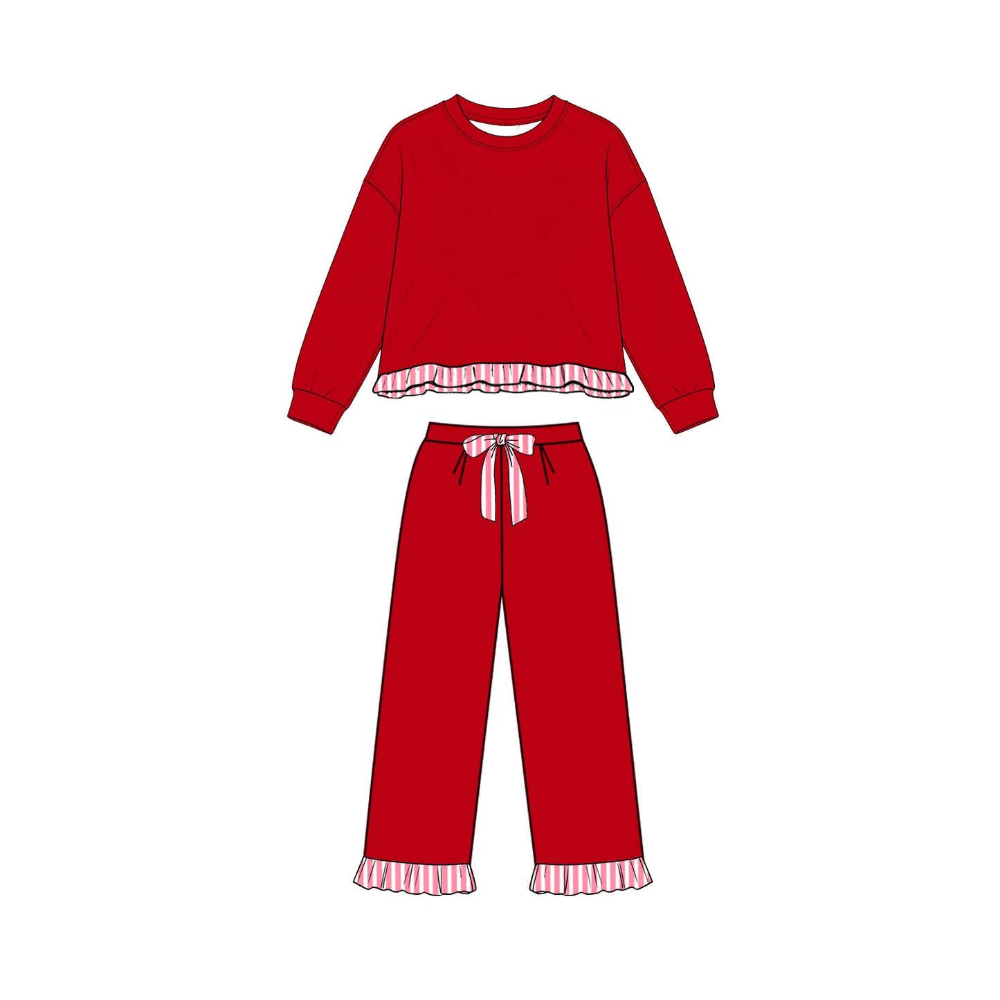 Girl long sleeve sweatshirt top matching pants clothes wholesale kids clothes preorder