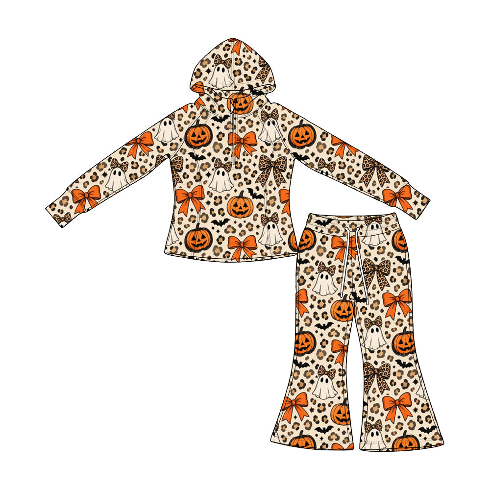 Halloween pumpkins long sleeve girls fall season outfit preorder