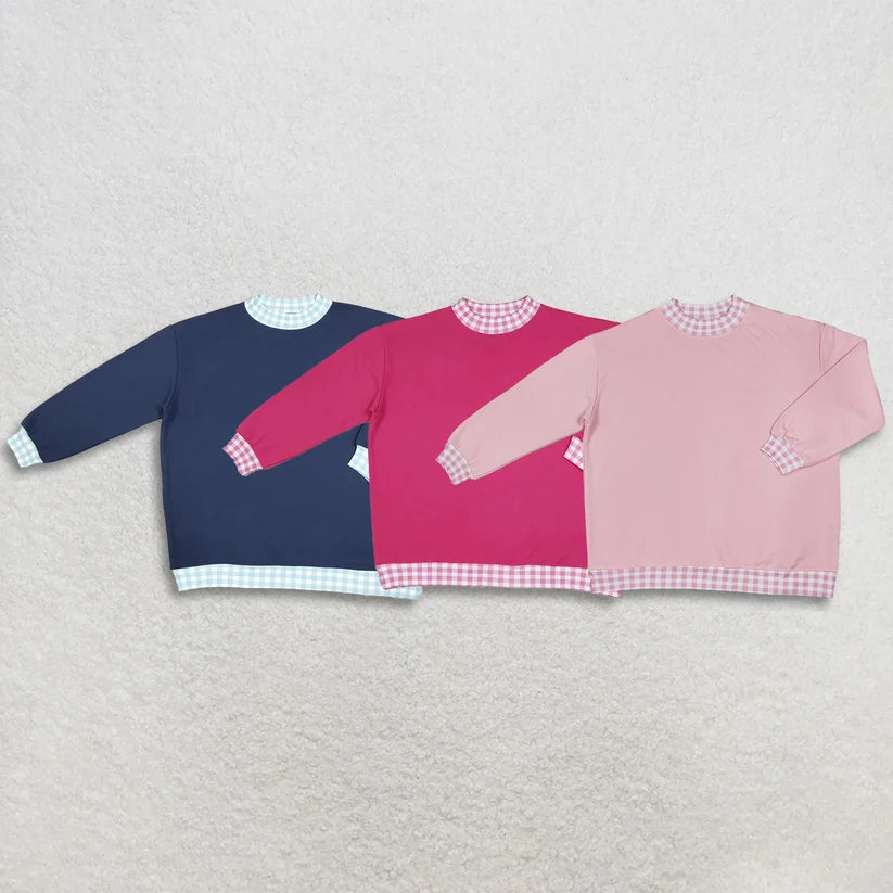 Adult women pink long sleeve spring fall swearshirt top