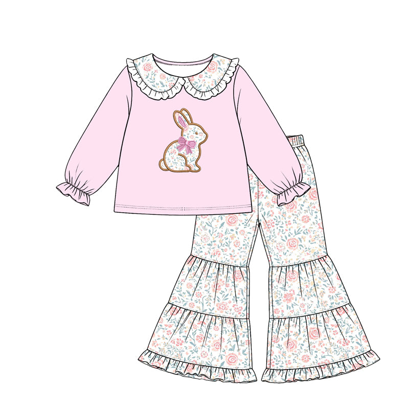 Easter bunny long sleeve top matching pants girls outfit preorder